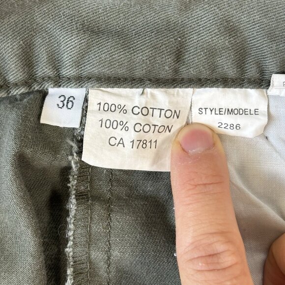 VINTAGE Bugle Boy Pants Men’s 36 Green Baggy Cargo Skater Grunge Y2K Relaxed 90s - Picture 14 of 16